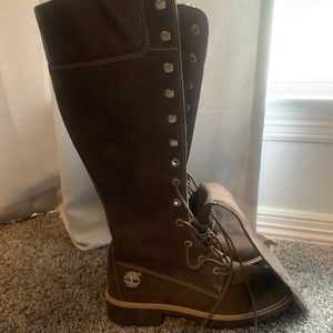 Brown Chocolate Knee High Timberlands 7.5